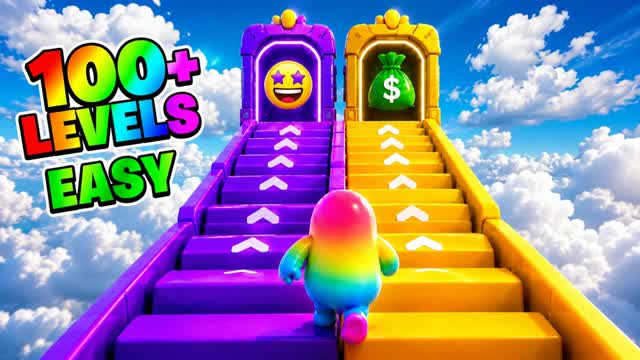 🌈EASY PARKOUR 100+ — Fortnite Creative map