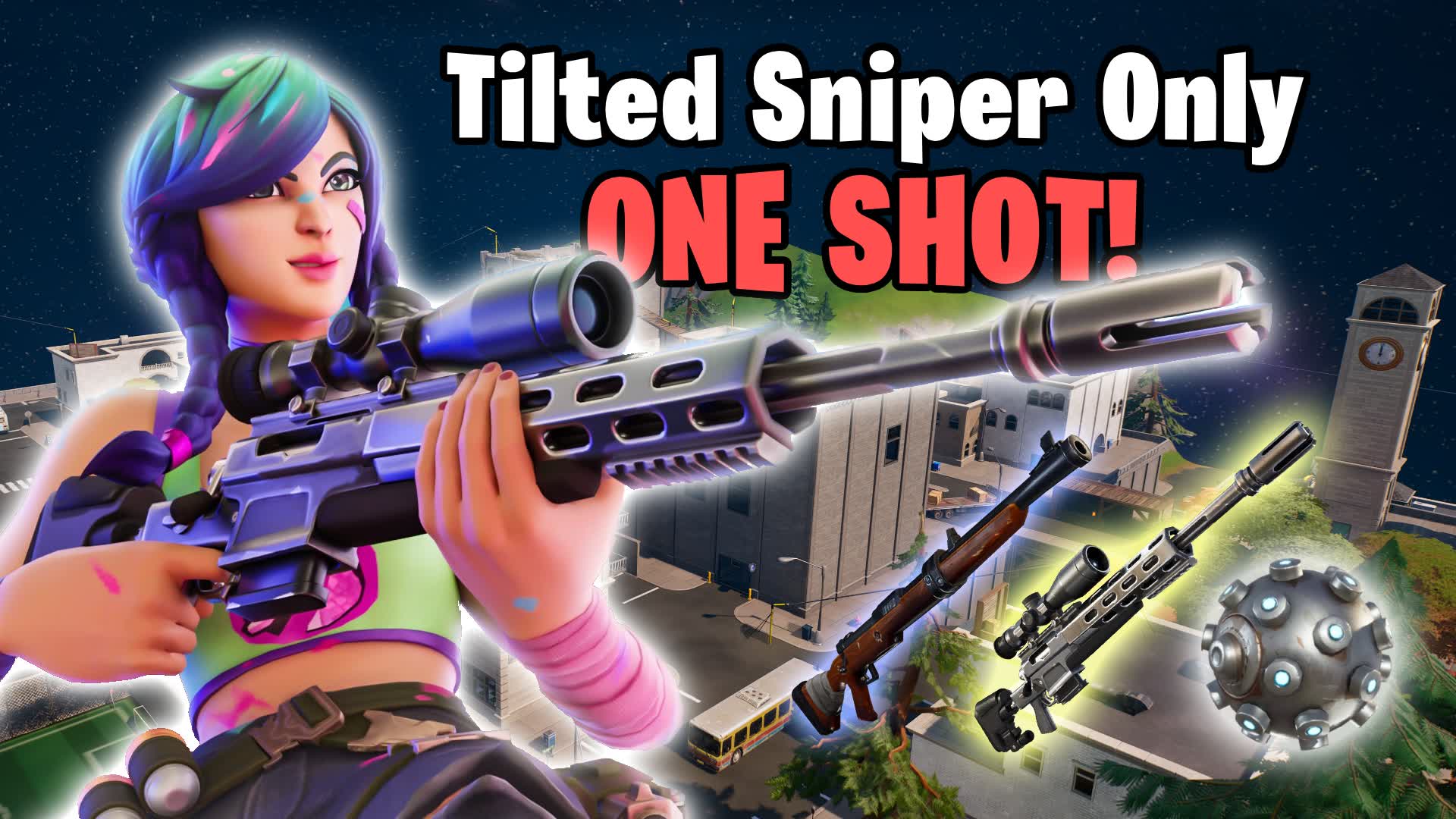 Tilted Sniper One Shot 🎯 — Fortnite Creative map