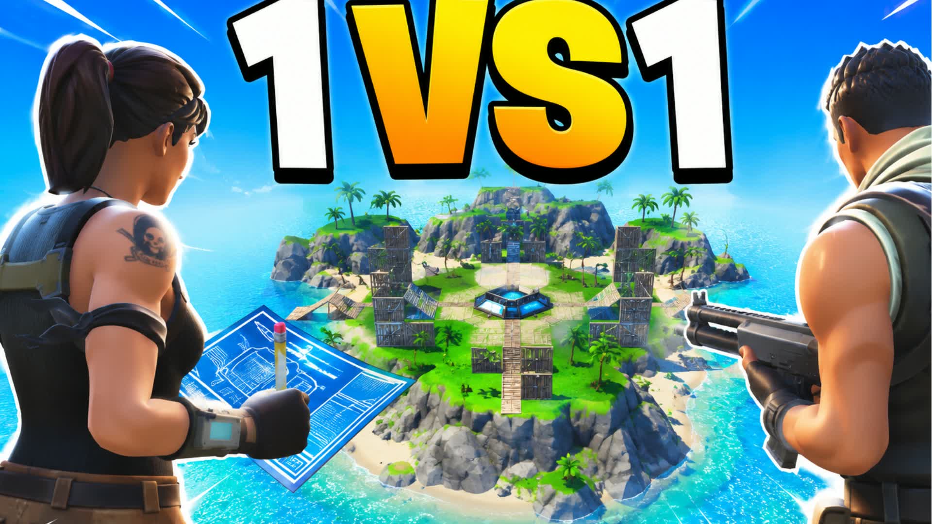 Island 1v1 - logan17 — Fortnite Creative map