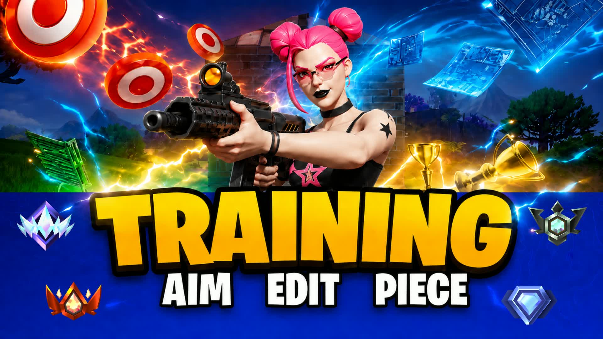 🎯 Aim Training Edit Treino de mira 1v1 — Fortnite Creative map