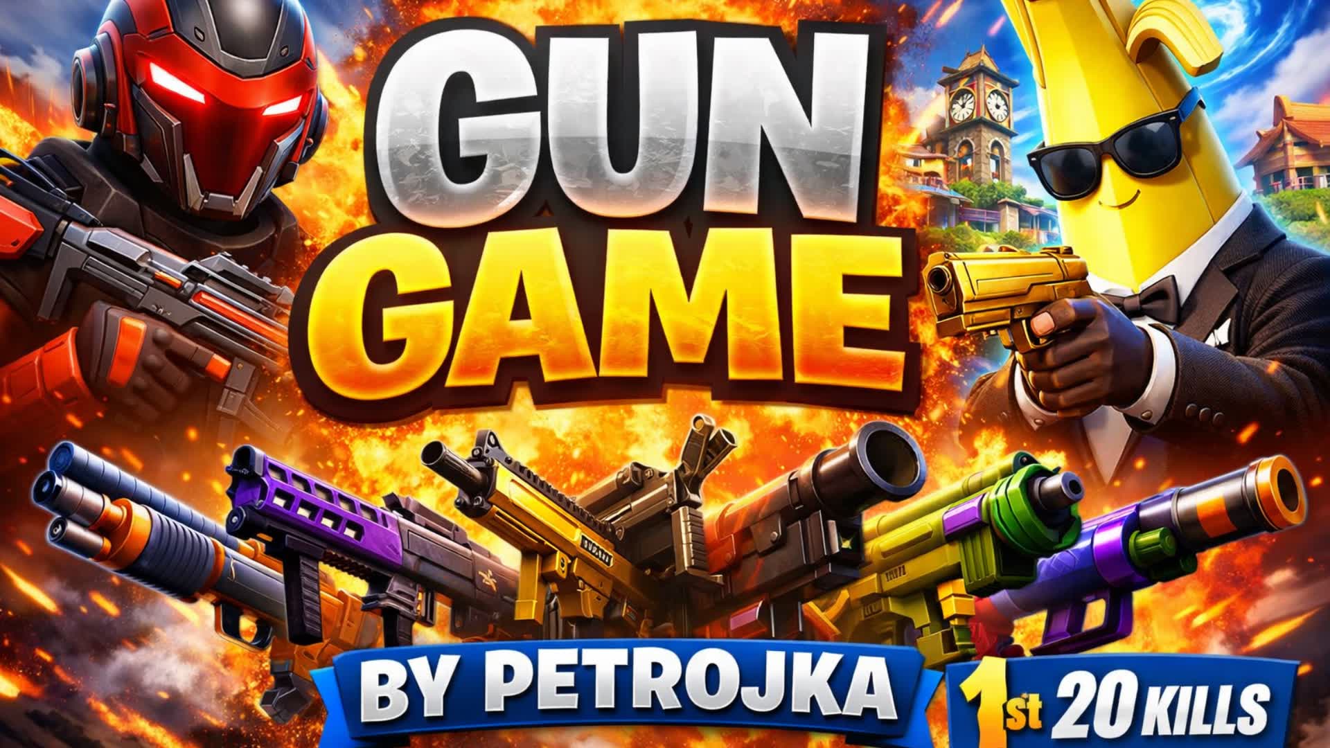 Gun game by Petrojka — Fortnite Creative map