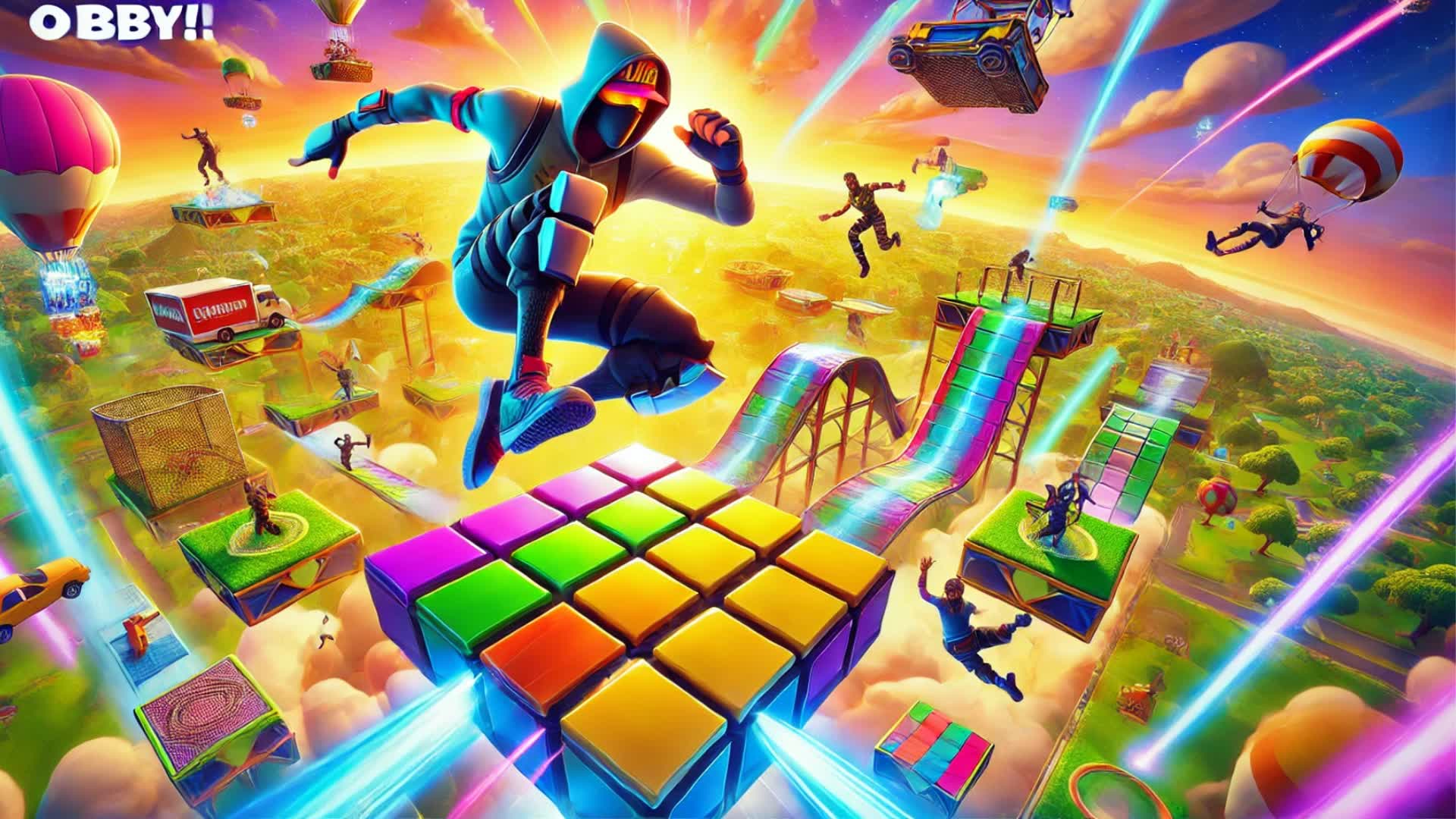 100 LEVEL OBBY !!! — Fortnite Creative map
