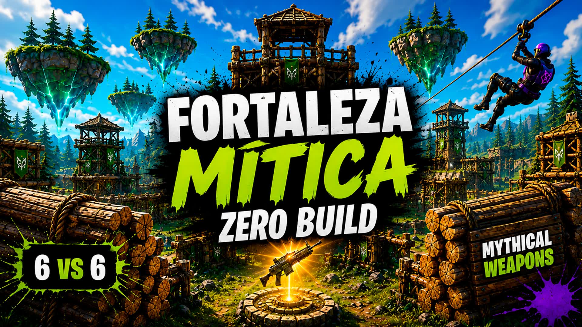 FORTALEZA MÍTICA | 6v6 ZERO BUILD — Fortnite Creative map