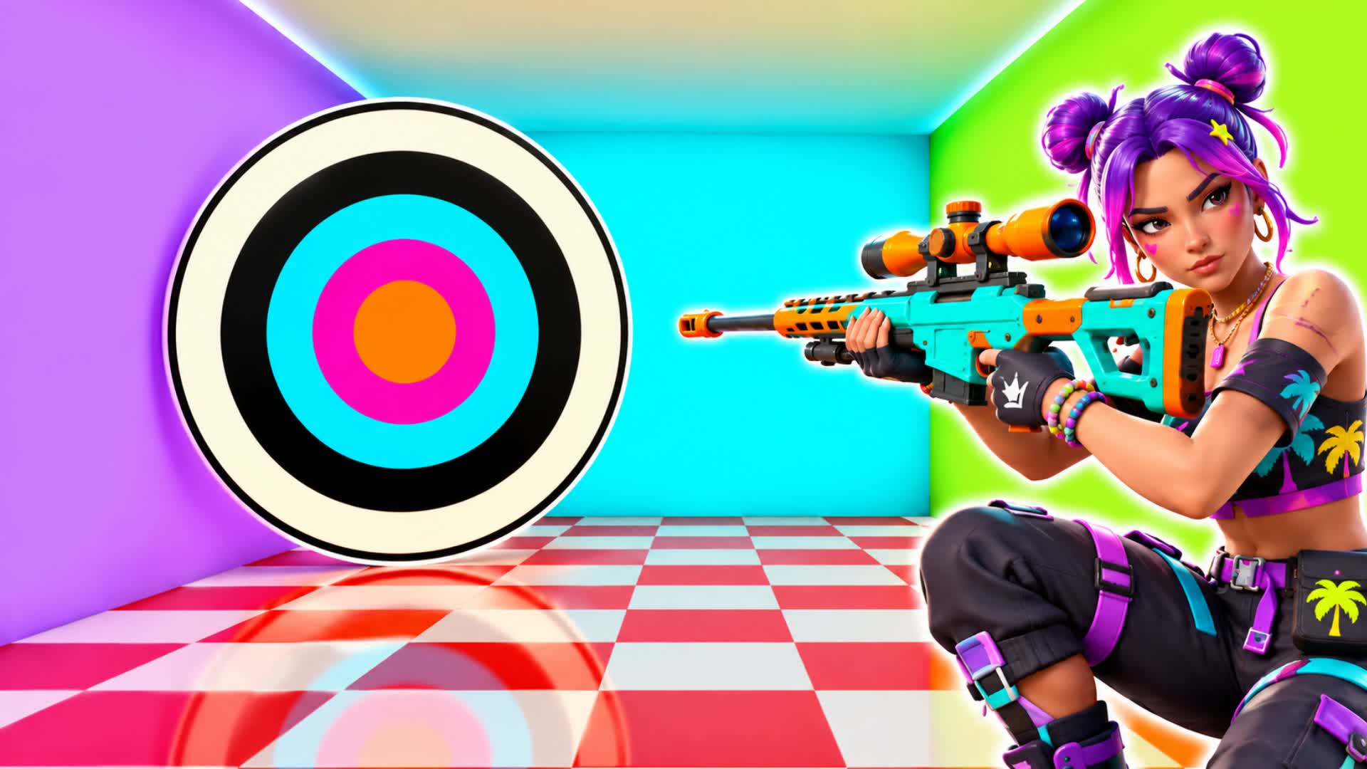 ๐ข ROLLERCOASTER TRICKSHOT RIDE ๐ข๐ฏ โ Fortnite Creative map