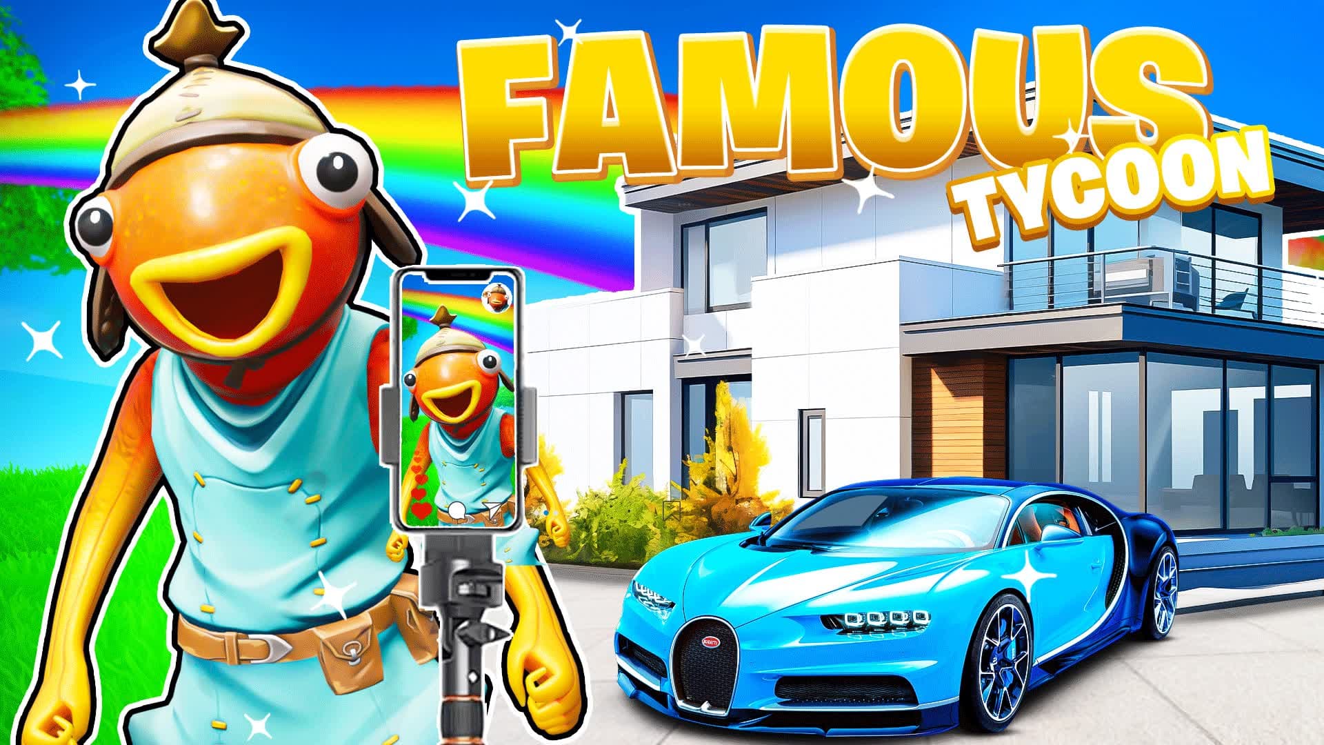 FAMOUS TYCOON⭐ — Fortnite Creative map