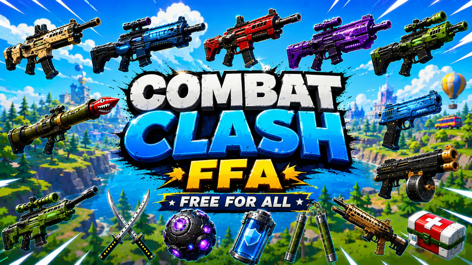 ๐ฅ COMBAT CLASH FFA ๐ฅ โ Fortnite Creative map