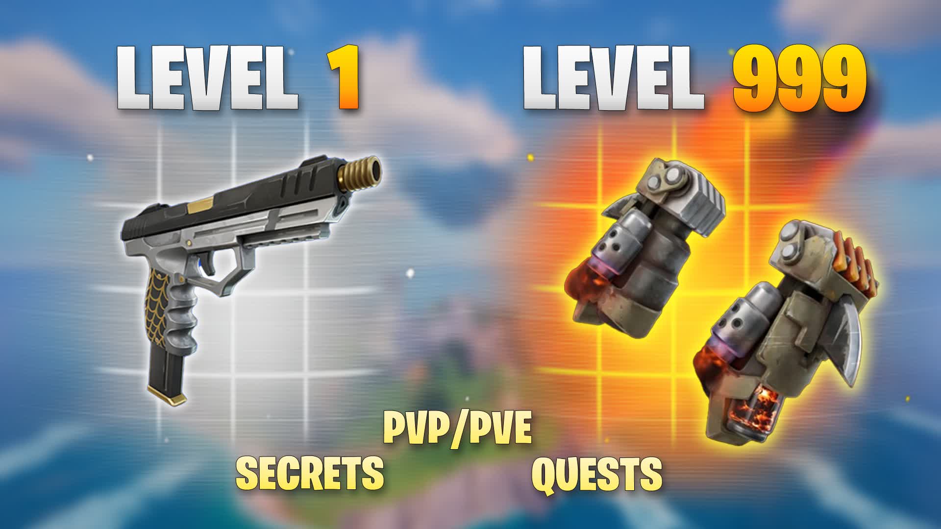 🍔BURGER💥ONE SHOT🔫GUN GAME — Fortnite Creative map