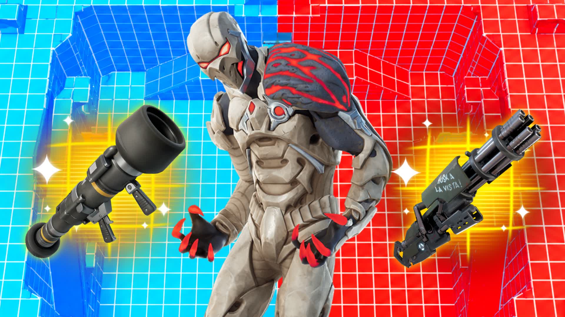 🔴🔵 RED vs BLUE WAR FOR THE CORE — Fortnite Creative map