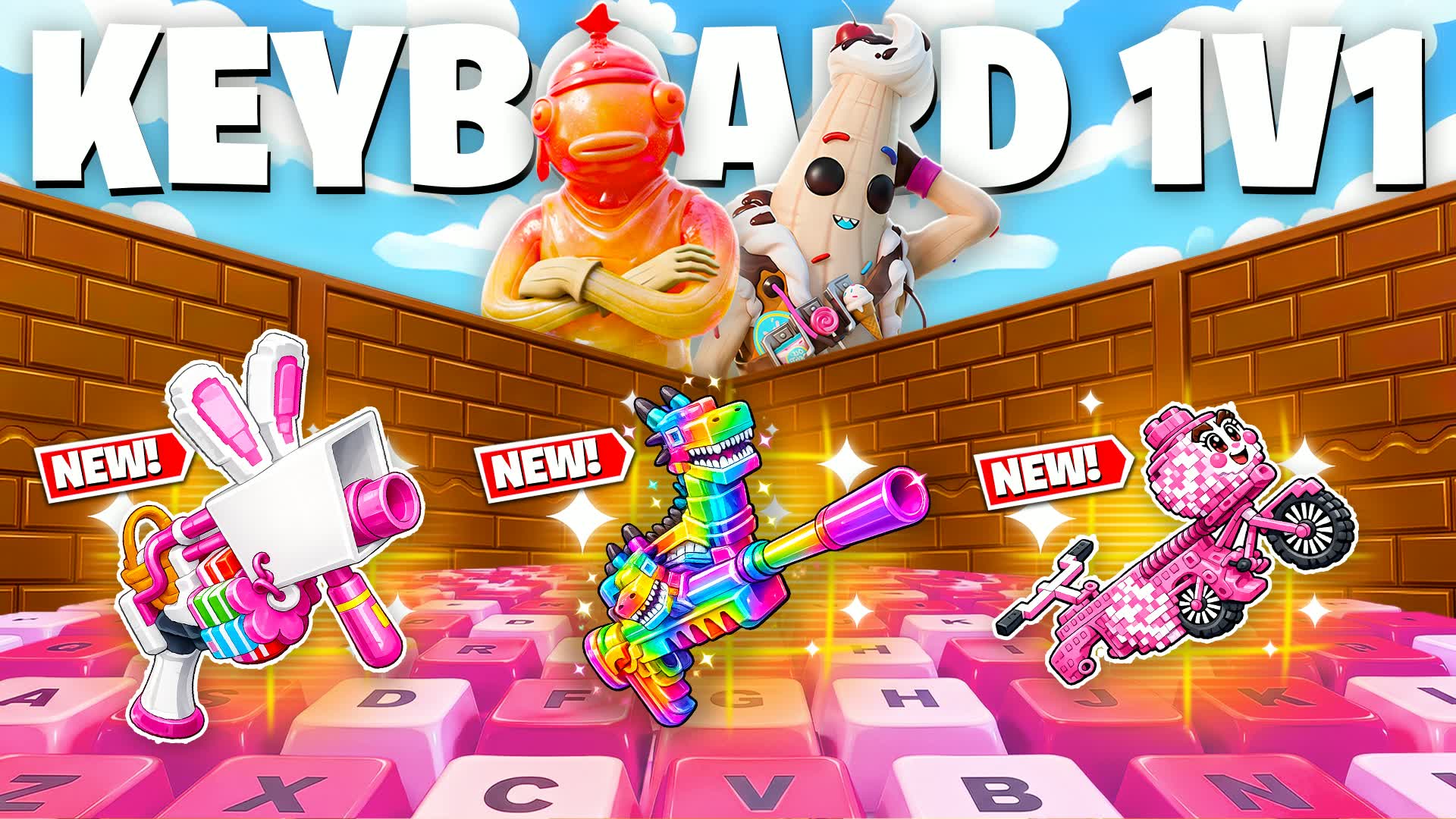 KEYBOARD 1V1 EVERY GUNS - DARIX — Fortnite Creative map