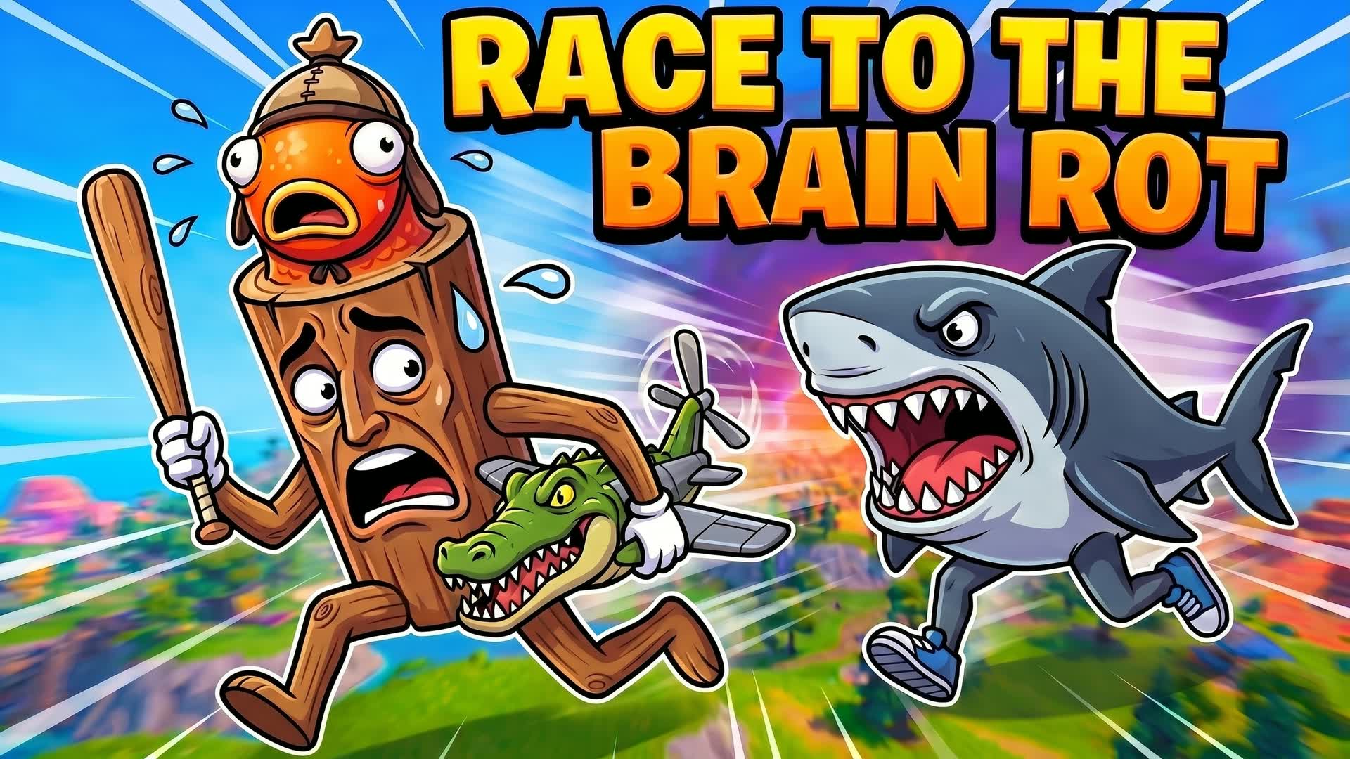 RACE TO THE BRAINROT! — Fortnite Creative map