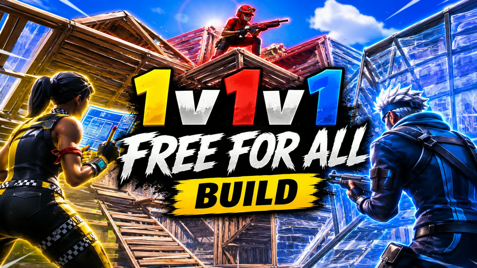 1v1v1 FREE FOR ALL — Fortnite Creative map