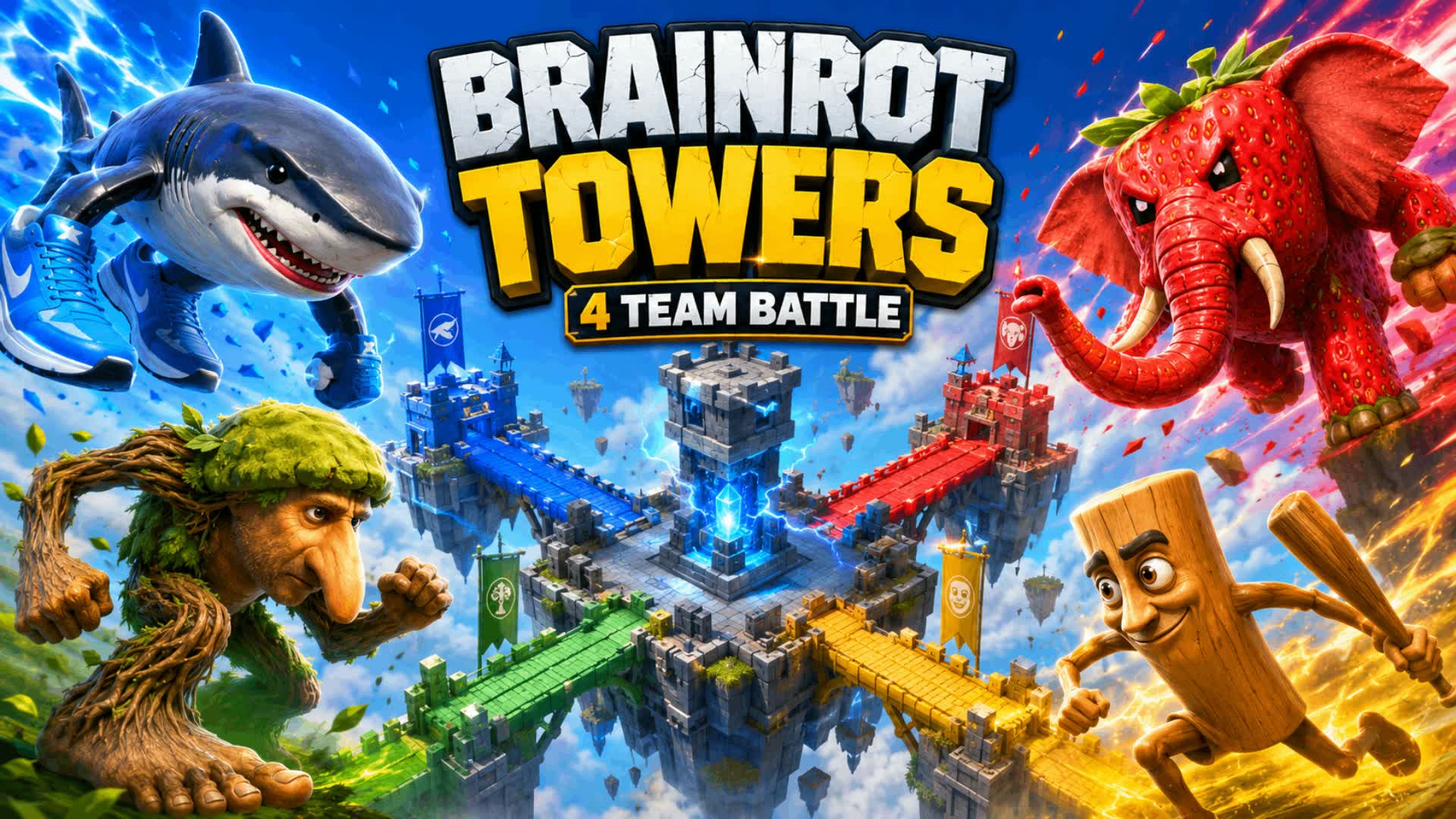 π₯ BRAINROT TOWERS: 4 TEAM BATTLE π₯ β Fortnite Creative map