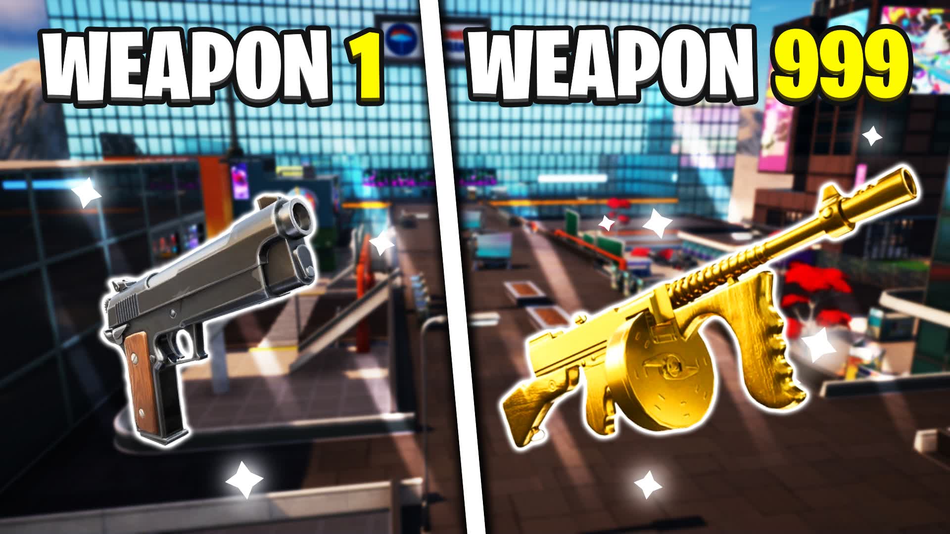 Futuristic City Gun Game — Fortnite Creative map