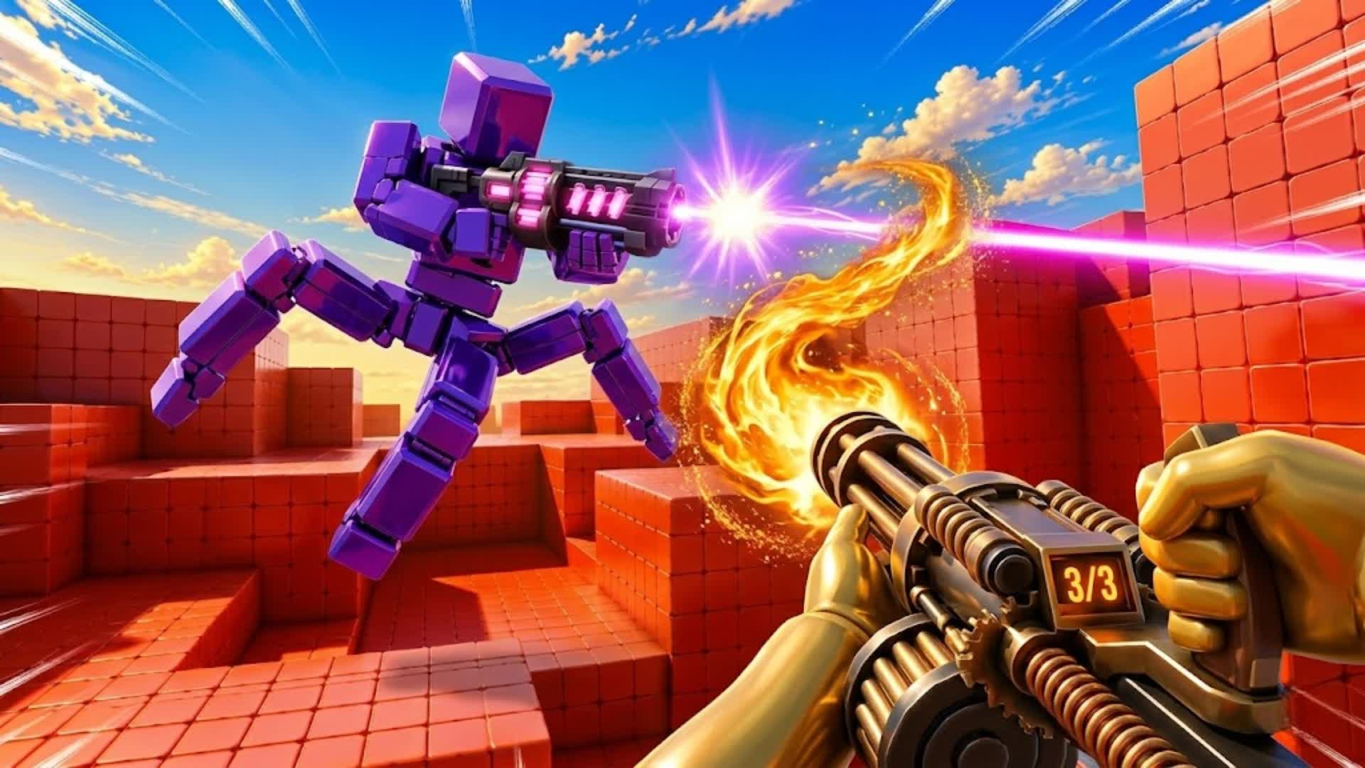 MASSIVE RED VS BLUE π΄π΅ POWER ATTACK π β Fortnite Creative map