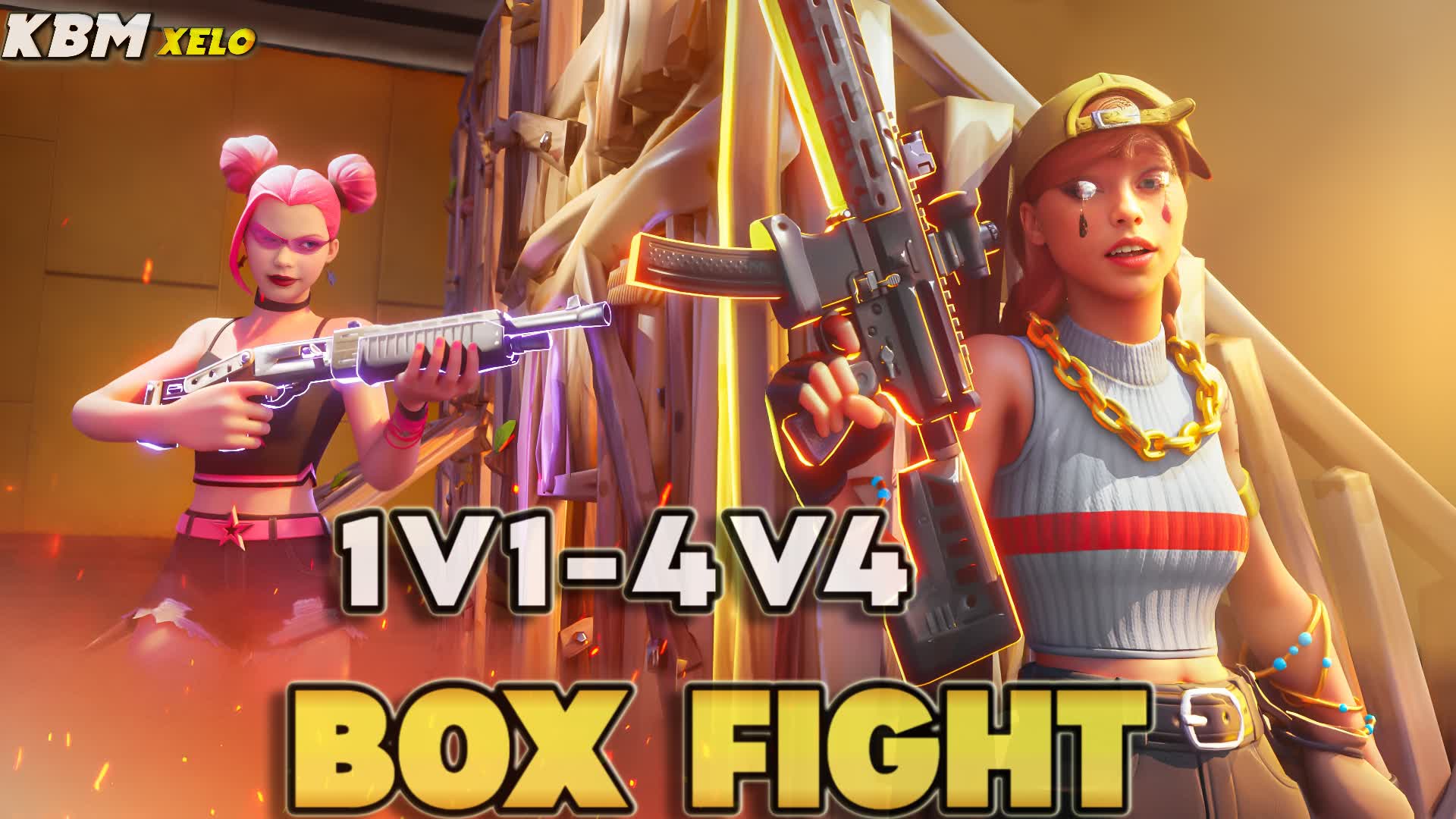 1V1-4V4 BOX FIGHT XELO — Fortnite Creative map