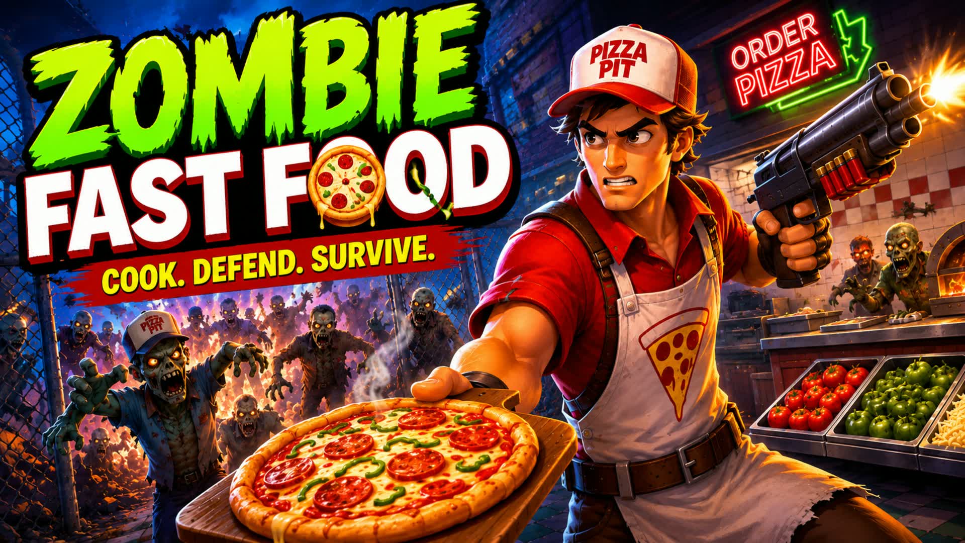 Zombie Fast Food: Night Shift — Fortnite Creative map