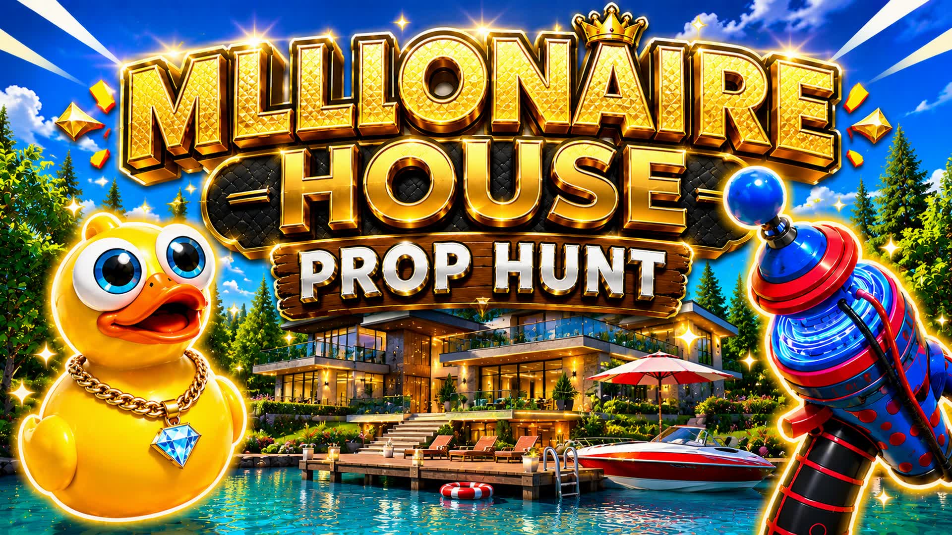 Millionaire house - Prop hunt โ Fortnite Creative map