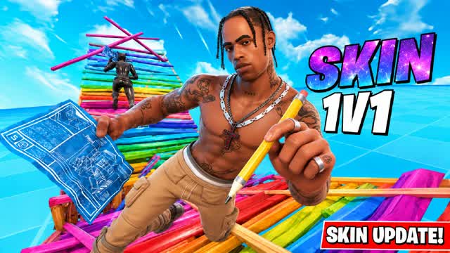 SKIN 1v1 Build Fight (200 Pumps) — Fortnite Creative map