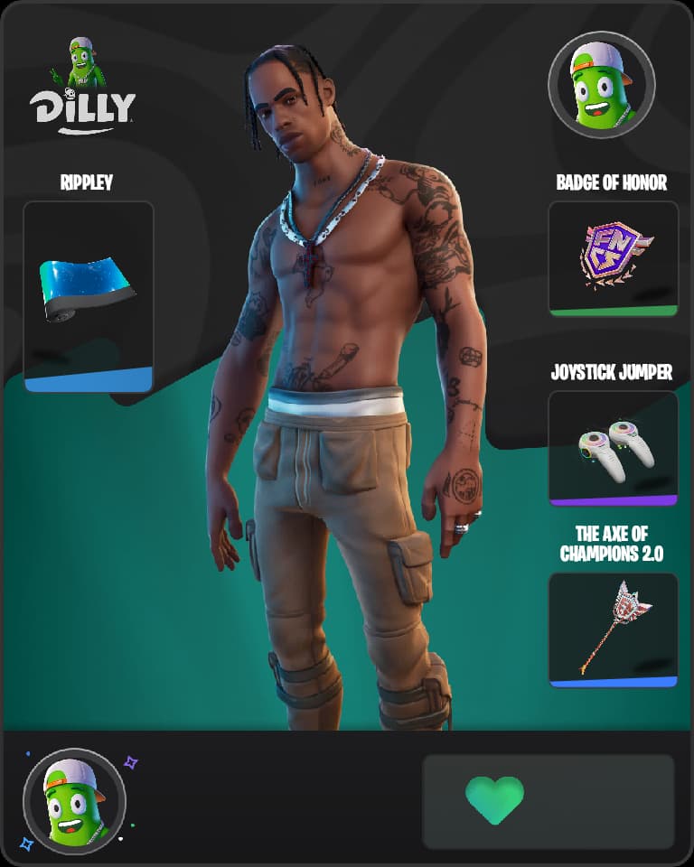Travis Scott Fortnite skin combo