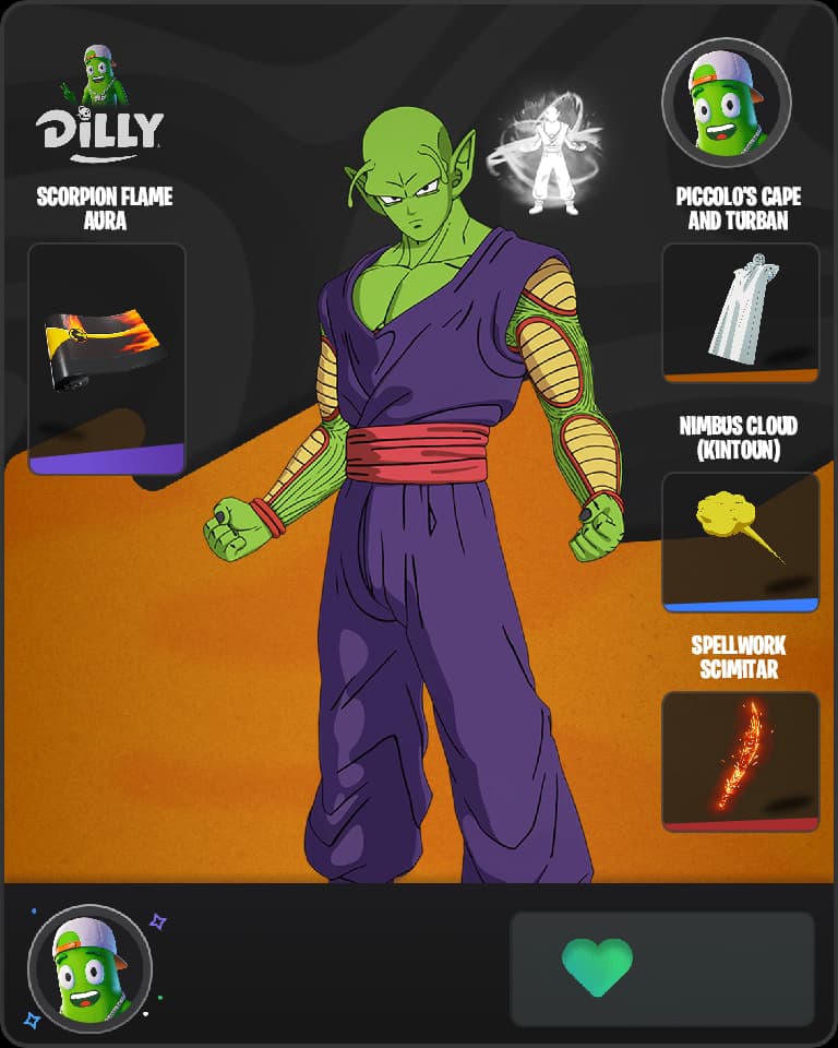 Piccolo Fortnite skin combo