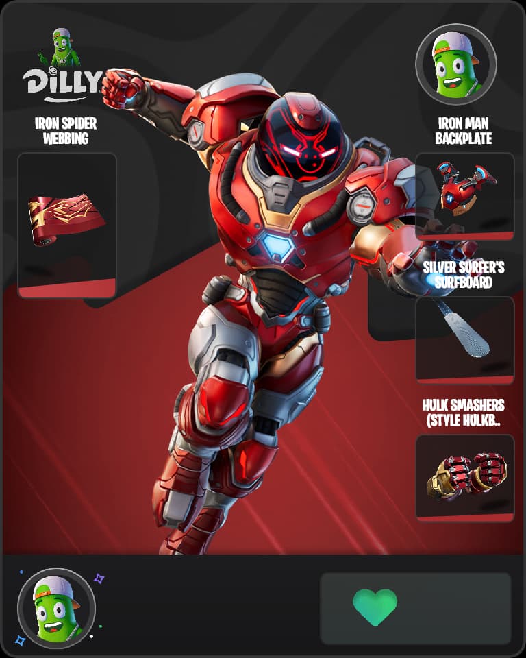 Iron Man Zero Fortnite skin combo