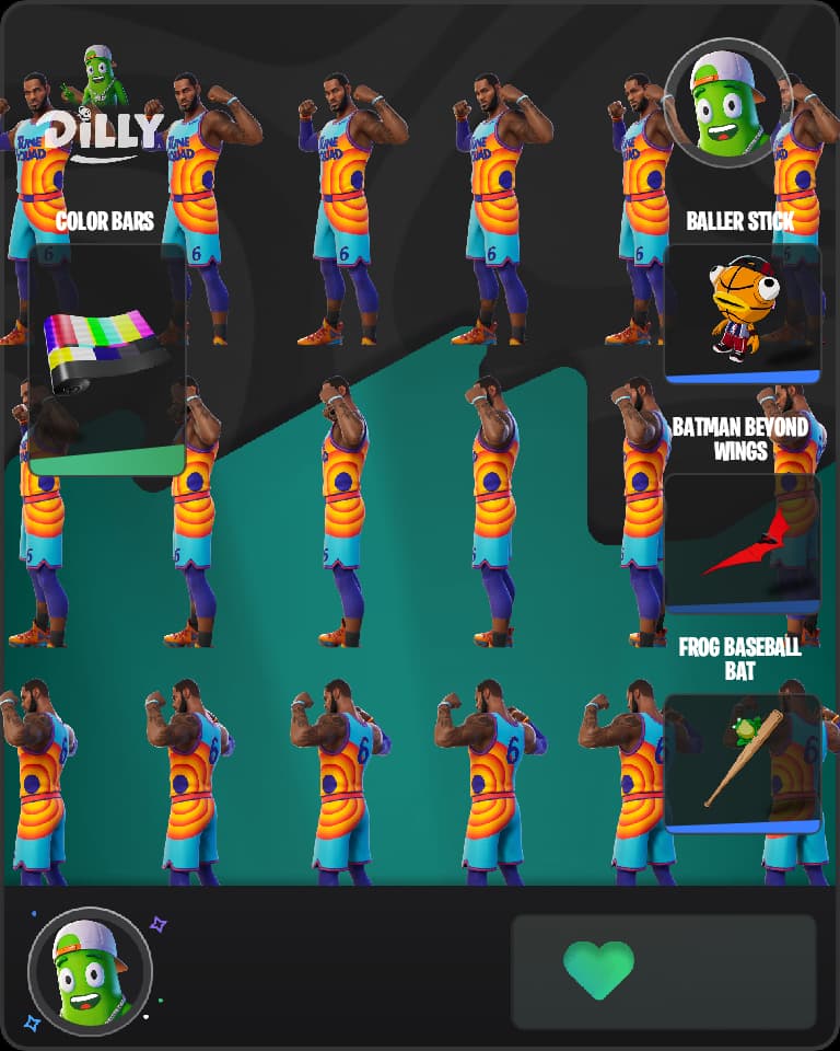 Tune Squad LeBron Fortnite skin combo