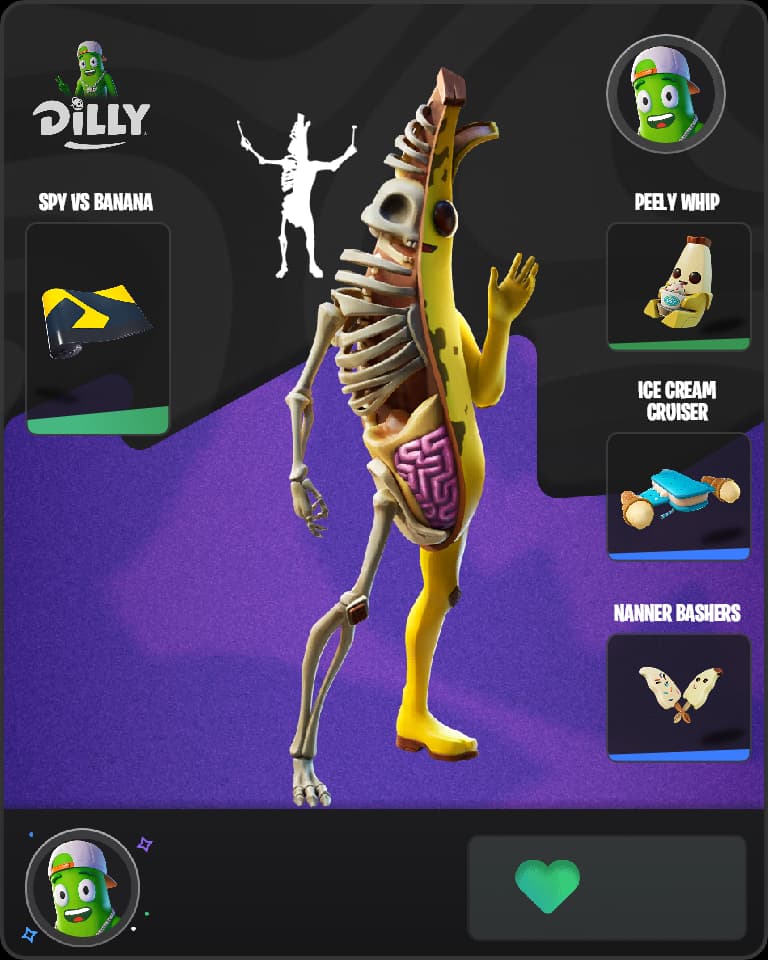 Peely Bone Fortnite skin combo
