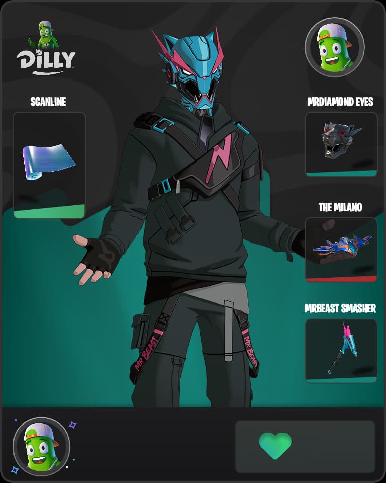 MrBeast6000 Fortnite skin combo