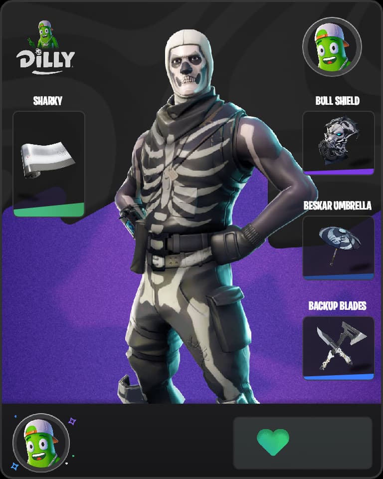 Skull Trooper Fortnite skin combo