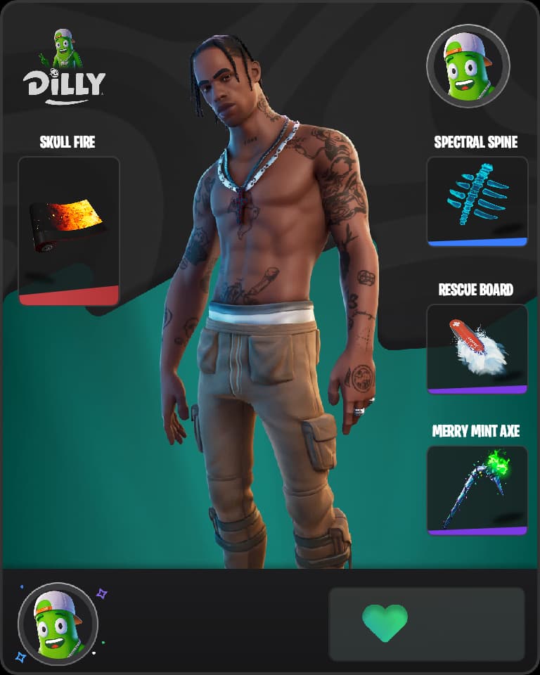 Travis Scott Fortnite skin combo