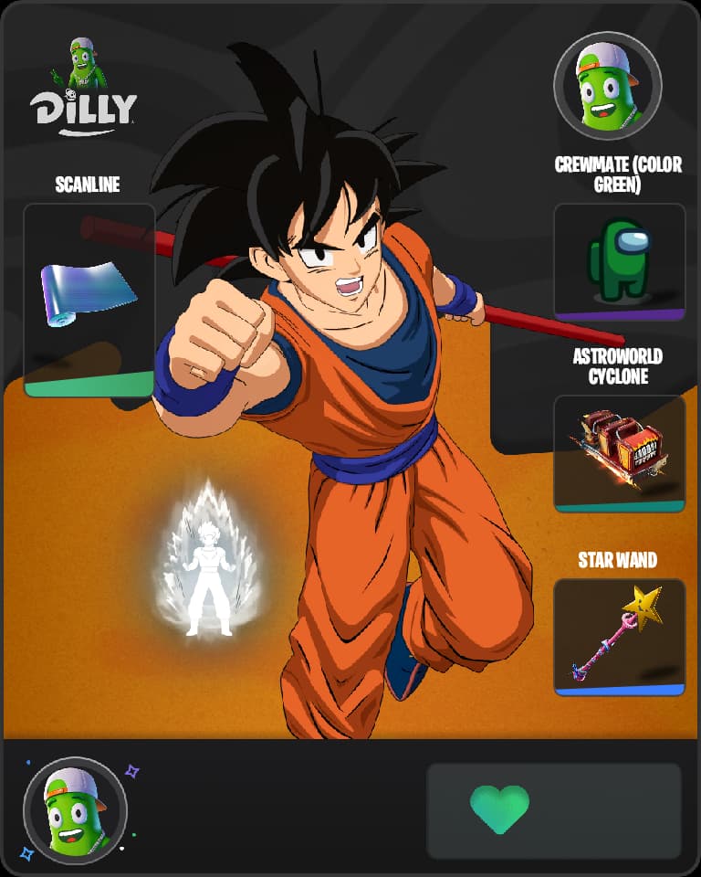 Son Goku Fortnite skin combo