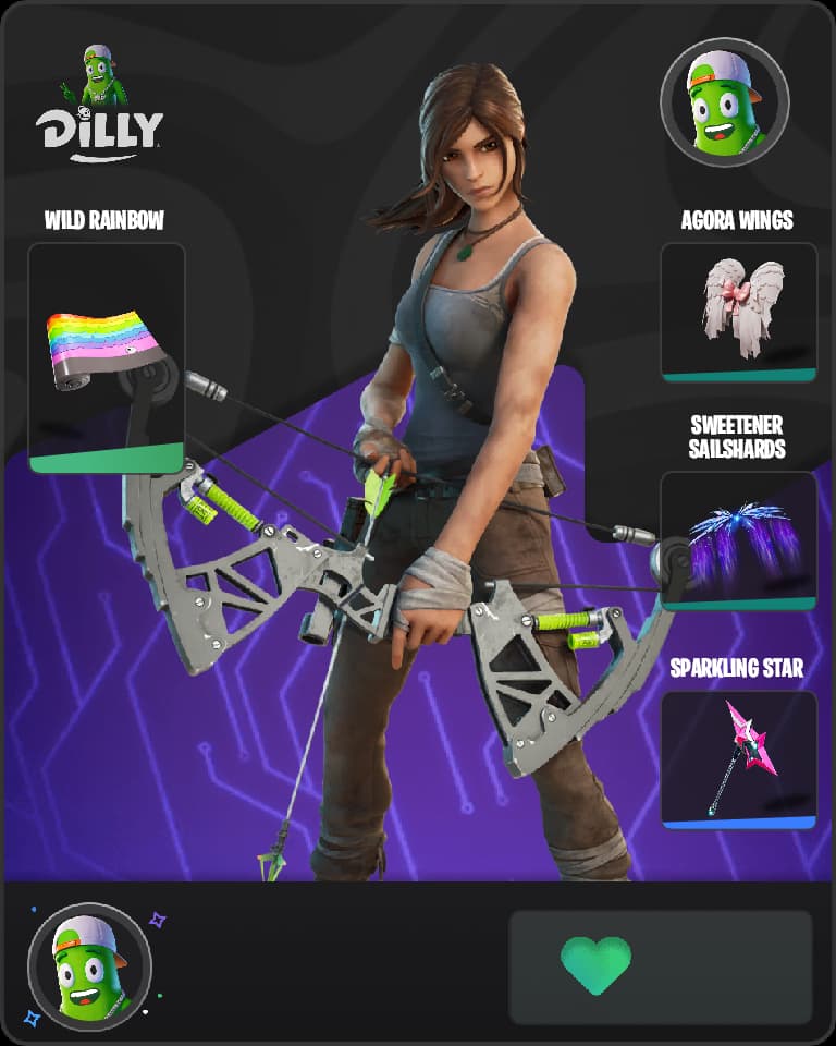 Lara Croft Fortnite skin combo