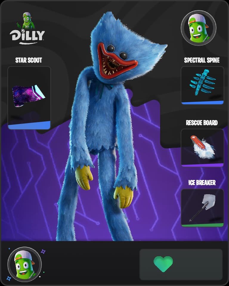 Huggy Wuggy Fortnite skin combo