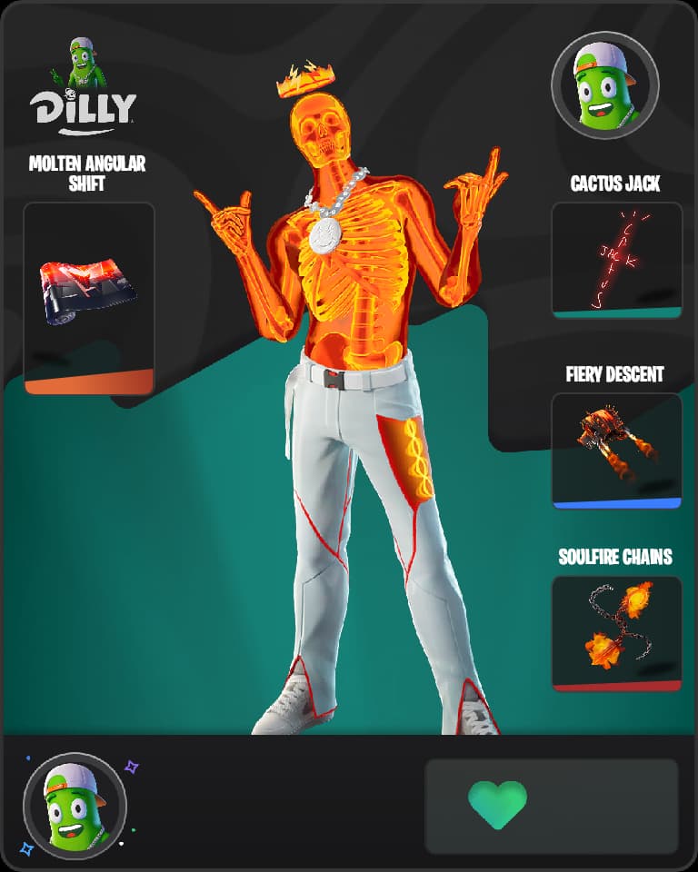 Inferno Skeleton Balvin Fortnite skin combo