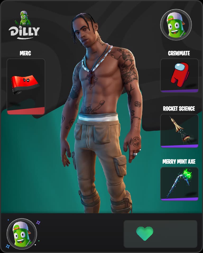 Travis Scott Fortnite skin combo