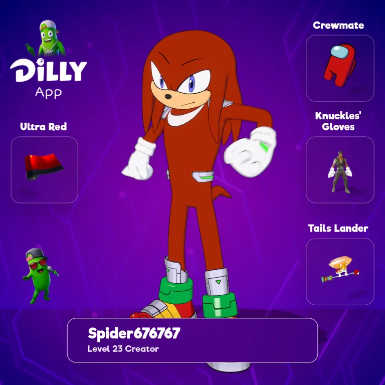 Knuckles' Gloves combo by spider676767676