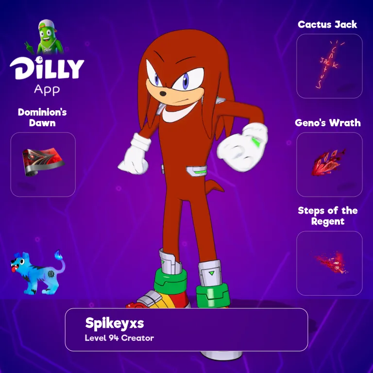 Knuckles the Echidna combo by SpikeyXS