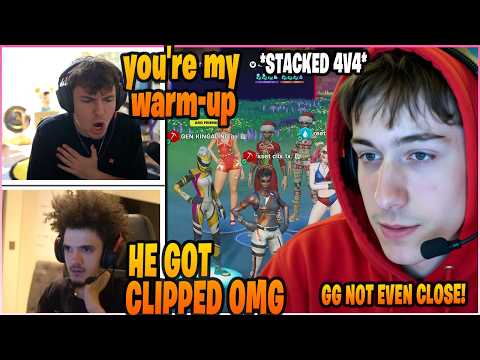 PETERBOT In DISBELIEF After CLIX EMBARRASSES HIM & The WORLD'S BEST ZONE WARS Player In 4v4 WAGER!