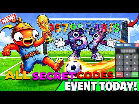 All Newest Secret Codes in Score Goals For Brainrot (Fortnite)
