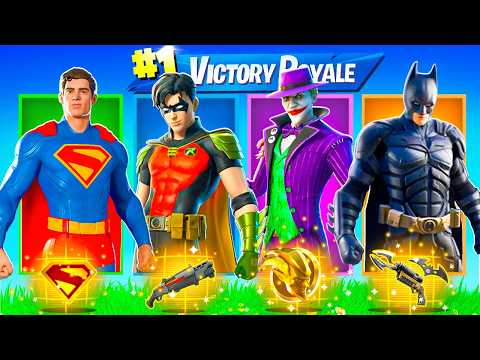 The RANDOM MYTHIC SUPERHERO Boss Challenge in Fortnite (Superman, Robin, Joker, Batman)
