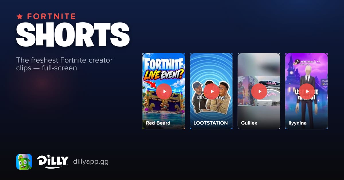 Shorts — Fortnite creator clips · Dilly